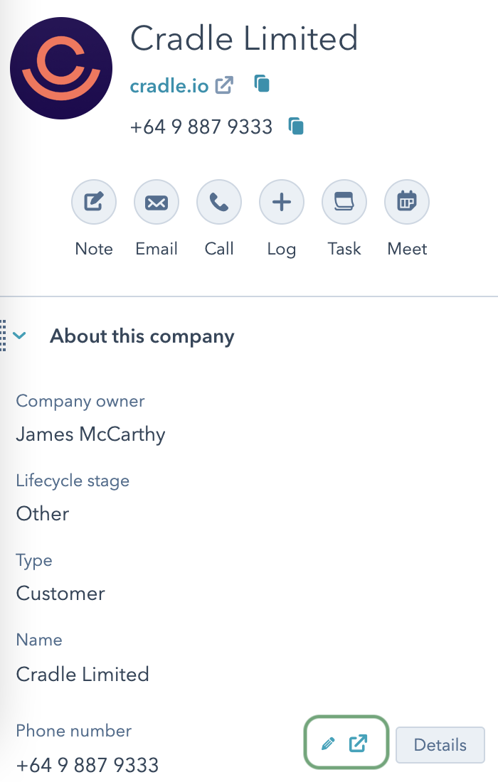Click-to-call in HubSpot