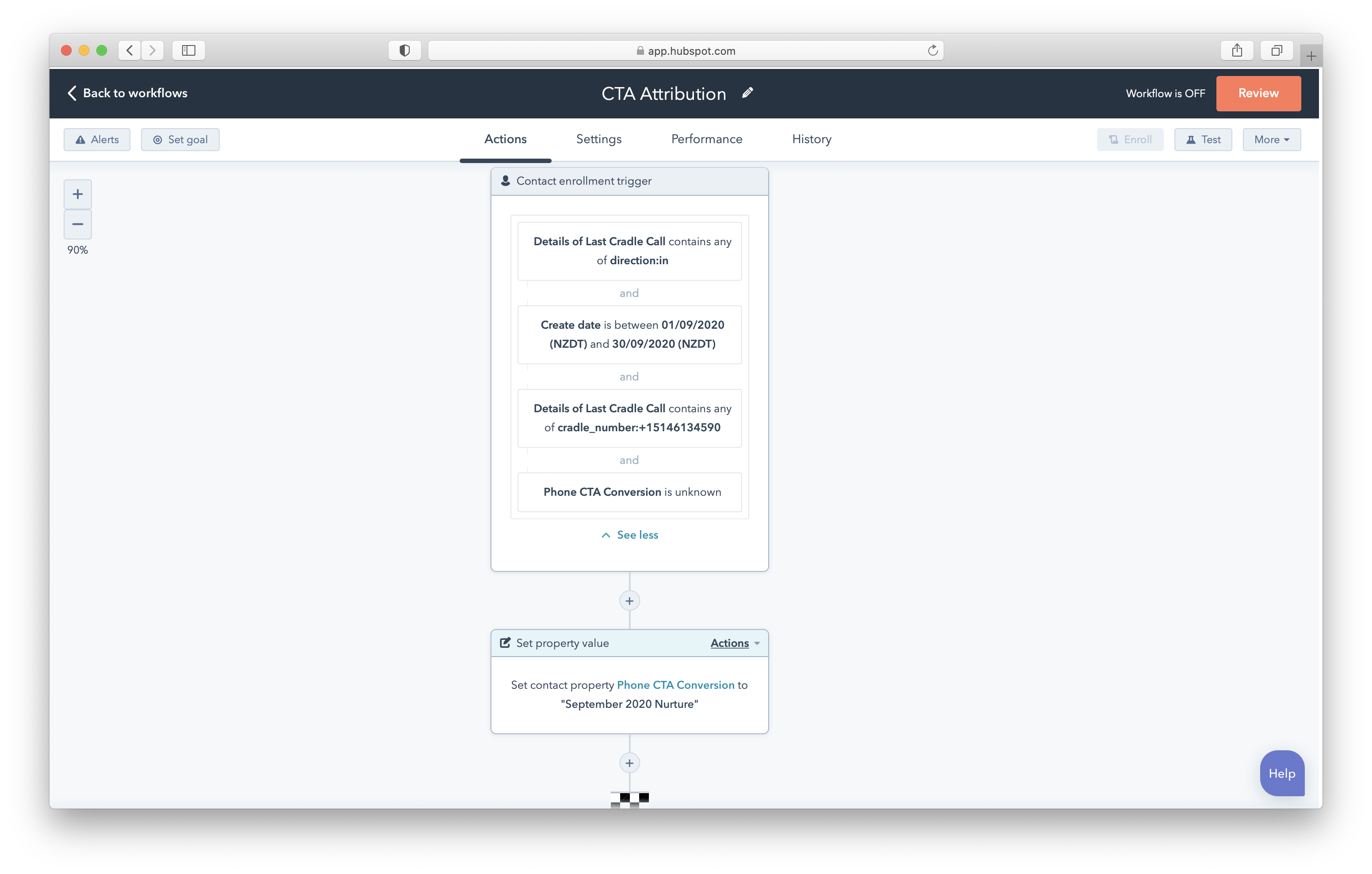 Attribution workflow