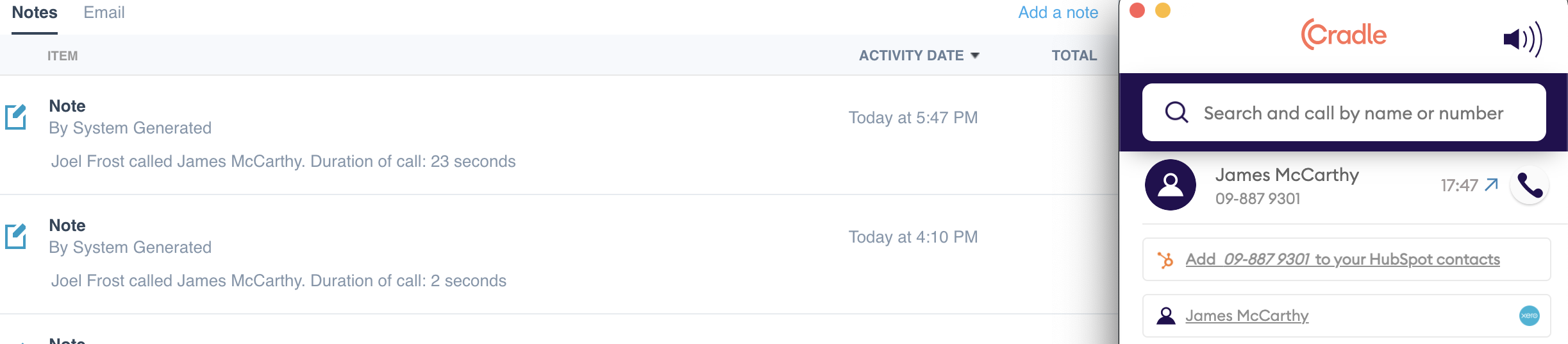 Xero example