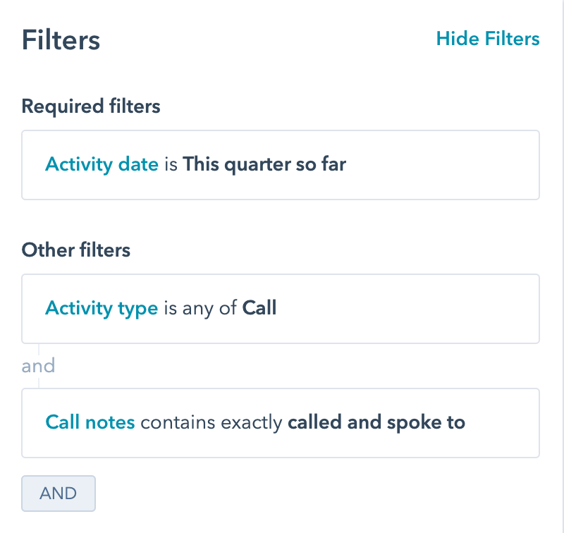Filter configuration